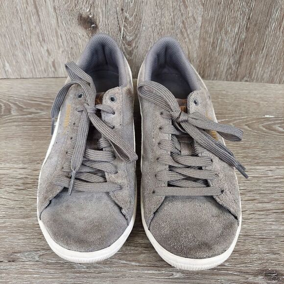 Puma Gray Suede Vikky Sneaker 6.5 - Picture 2 of 7